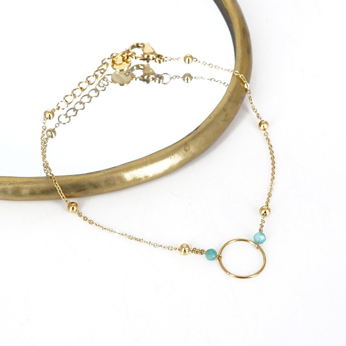 BRACCIALE CERCHIETTO PIETRE VERDE ACQUA BRACCIALE CERCHIETTO PIETRE VERDE ACQUA SOPHIE GIOIELLI 