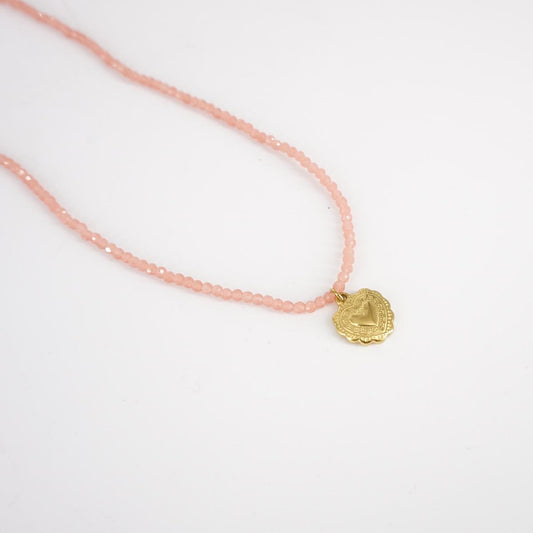 COLLANA EX VOTO CRISTALLI ROSA