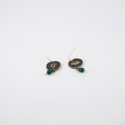 Orecchini pendente PIETRA VERDE ORECCHINI PENDENTE CON PIETRA VERDE  NEFELI 