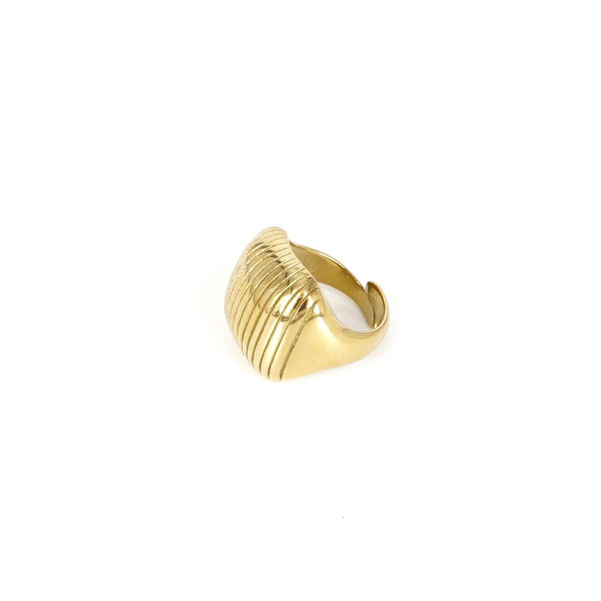 Anello CHEVALIER RIGATO QUADRATO ANELLO CHEVALIER RIGATO QUADRATO SOPHIE GIOIELLI 