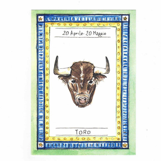 Cartolina zodiaco TORO