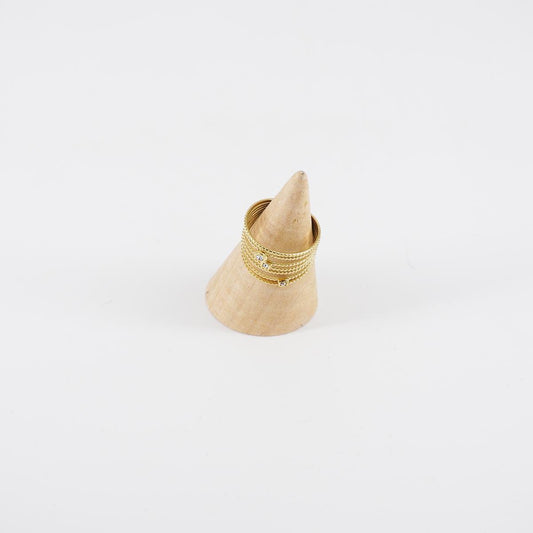 Anello MULTIFILO CORDA STRASS