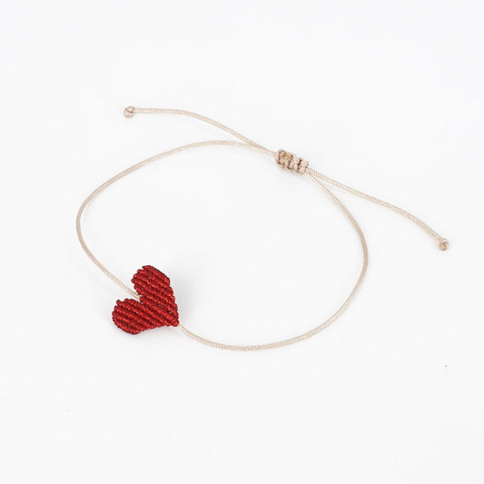 Braccialetto mini cuore rosso BRACCIALETTO MINI CUOREROSSO NOMADEA 