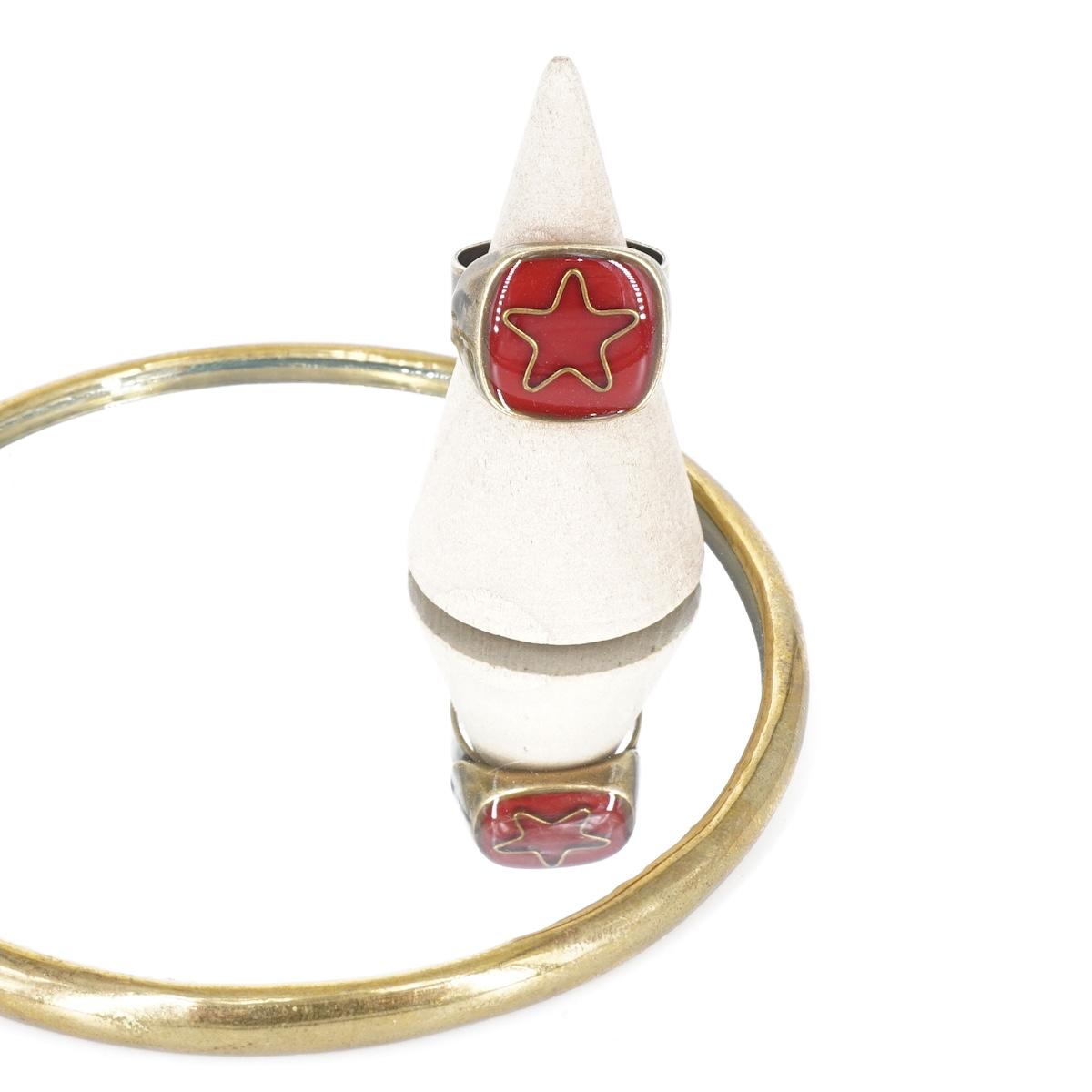 ANELLO STELLA ROSSO ANELLO STELLA ROSSO UNIQUE UNCONVENTIONAL DETAILS 