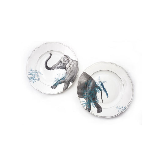 Pair of ELEPHANT dessert plates
