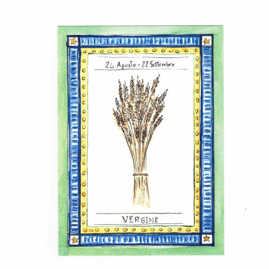 Cartolina zodiaco VERGINE