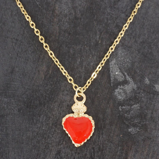 COLLANA CATENINA EX VOTO ROSSO