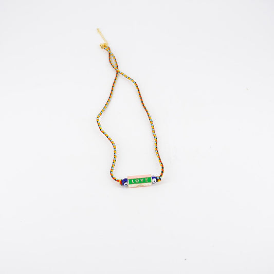 Collana cordino LOVE VERDE