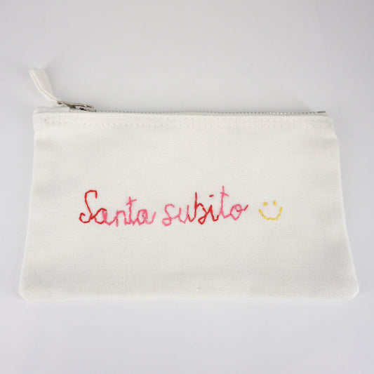 Piattina ricamata SANTA SUBITO