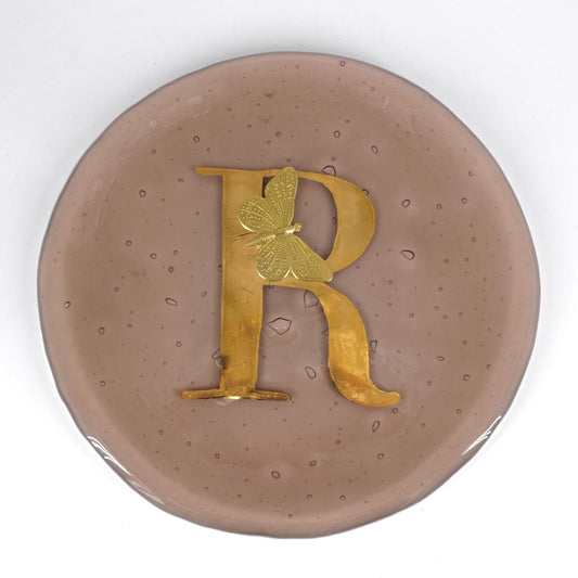 PIATTO LETTERA+CHARMR ROSA