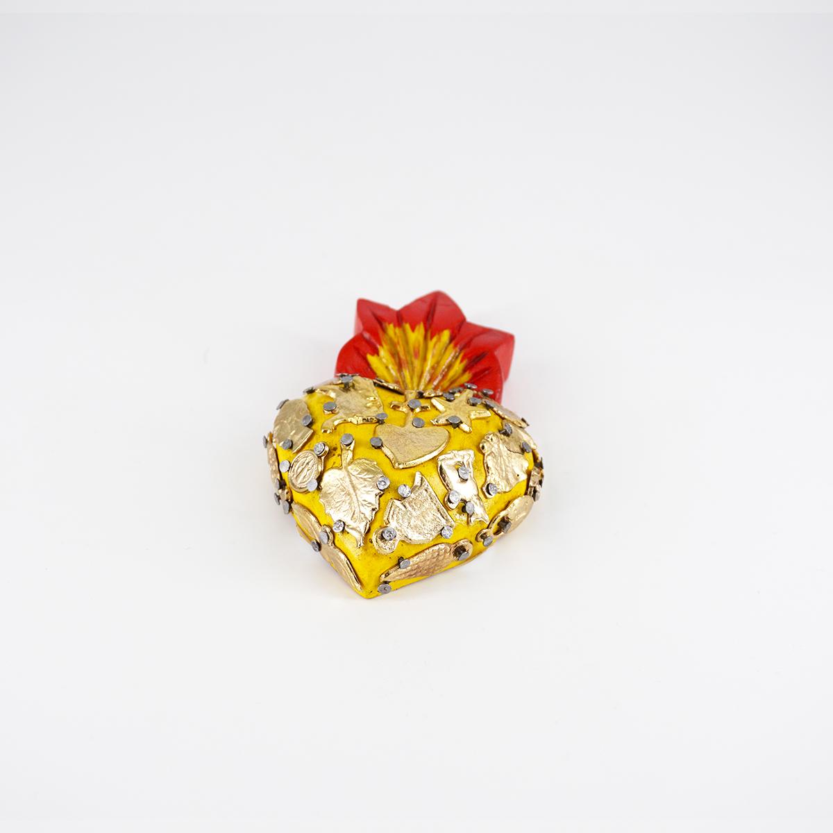 ARTE FASHION MEXICO CUORE LEGNOSMALL GIALLO
