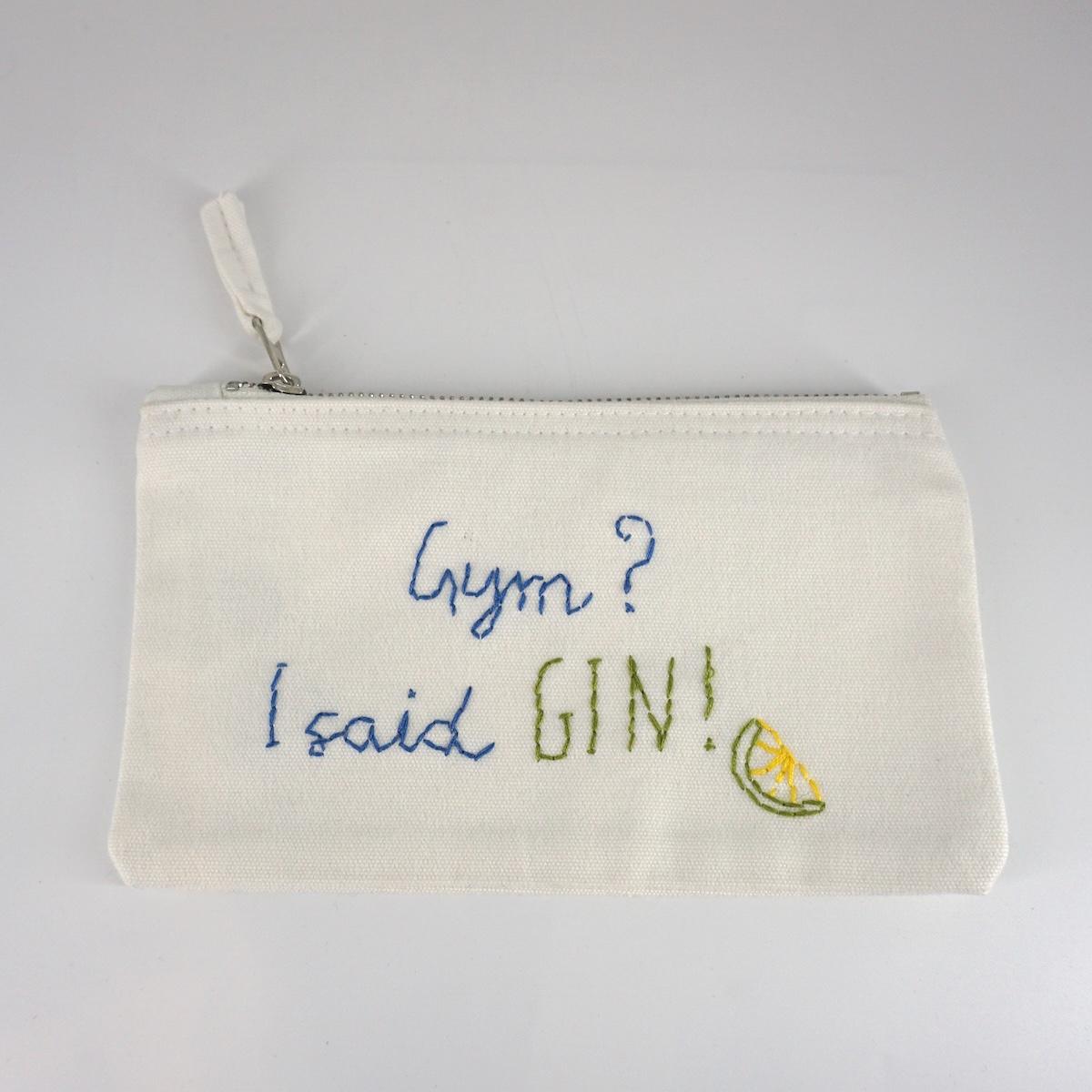 Piattina ricamata GYM I SAID GIN