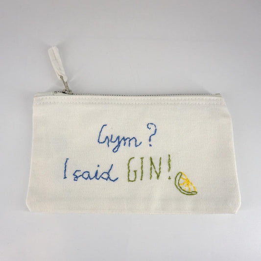 Piattina ricamata GYM I SAID GIN