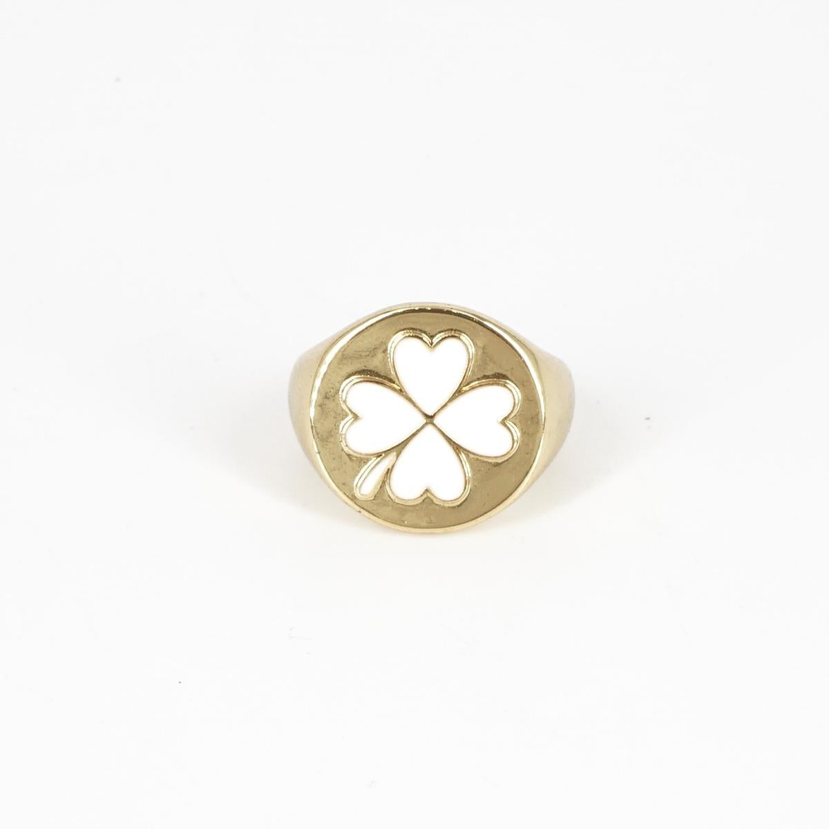 Anello CHEVALIER QUADRIFOGLIO BIANCO ANELLO CHEVALIER QUADRIFOGLIO BIANCO SOPHIE GIOIELLI 