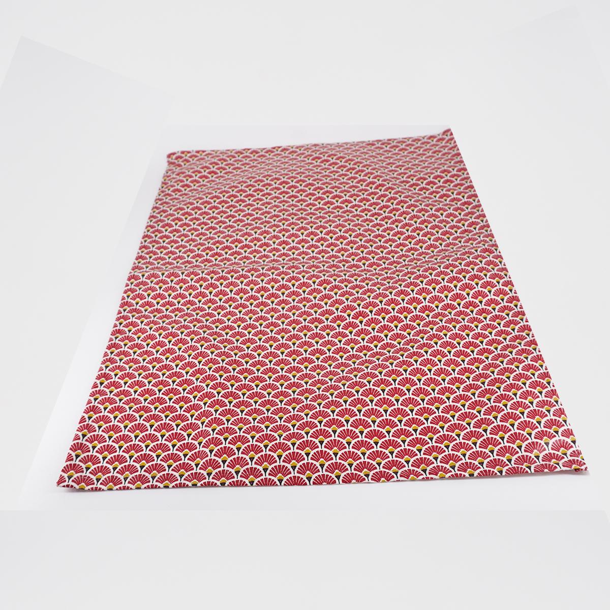 Deco placemat FAN MAGENTA and OCHER