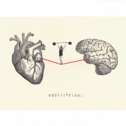Babel STAMPA EQUILIBRISMI CUORE CERVELLOBILANCIERE NATURALE
