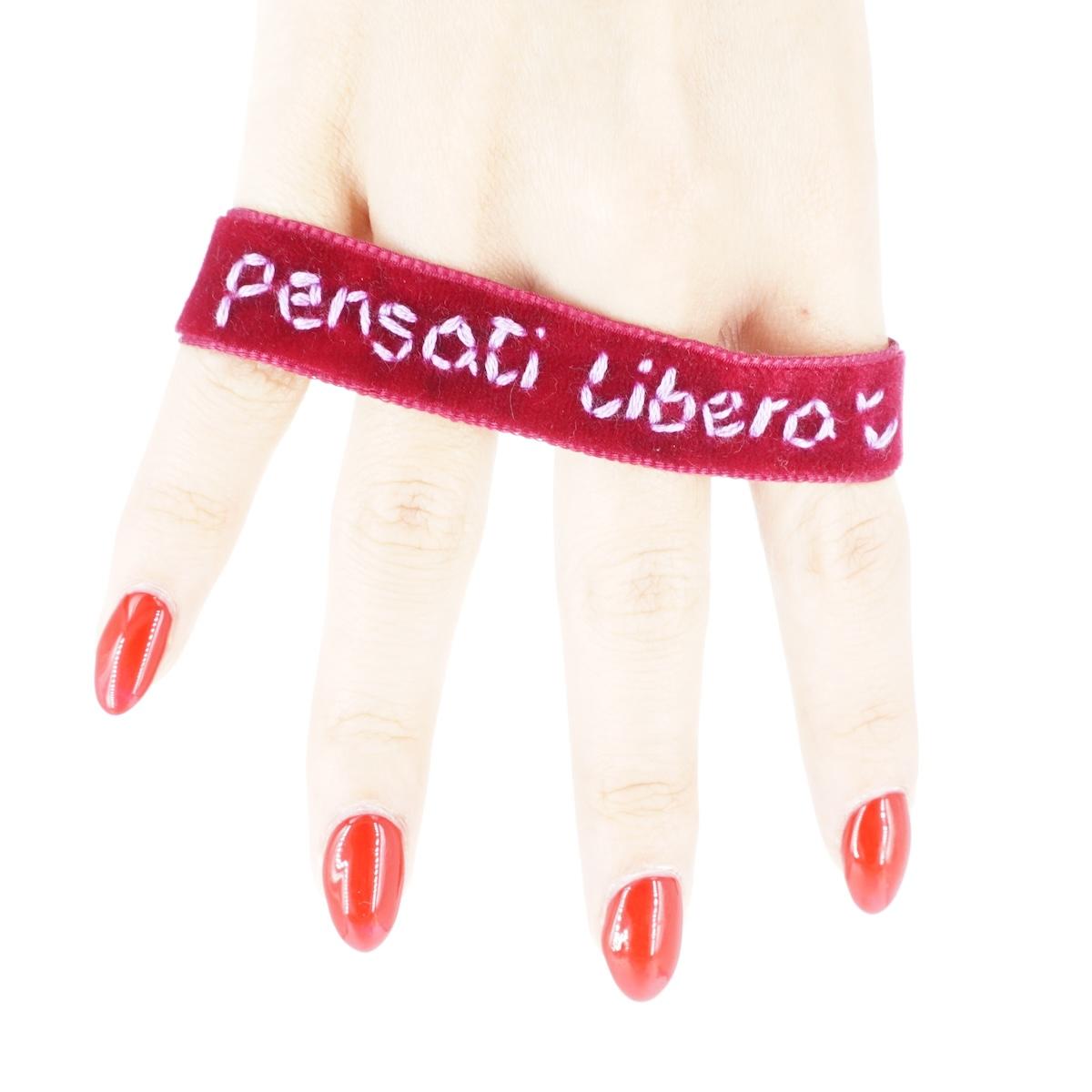 Bracciale in velluto PENSATI LIBERA BRACCIALE VELLUTO PENSATI LIBERA NOMADEA 