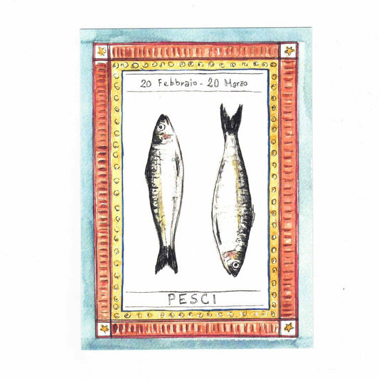 Cartolina zodiaco PESCI