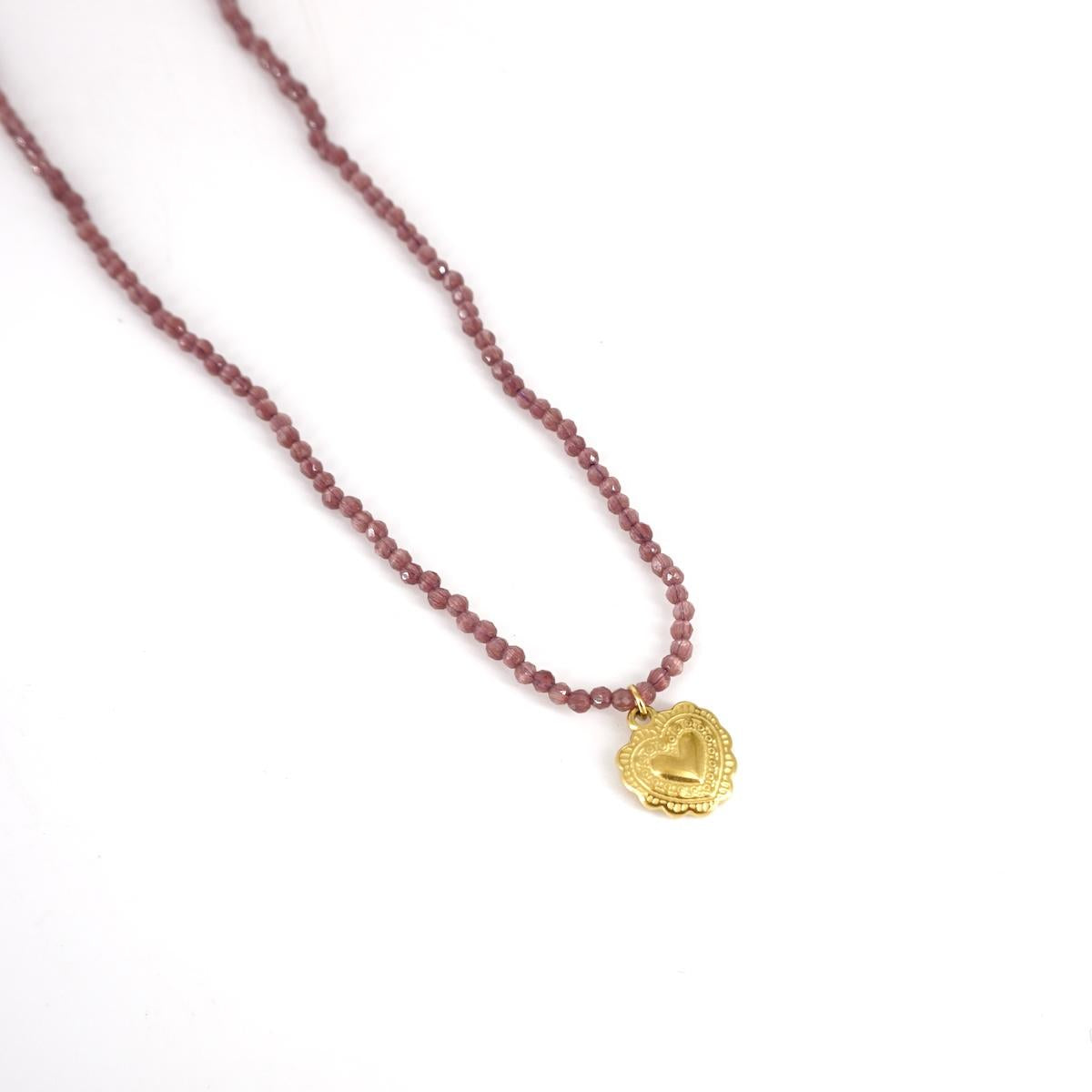 COLLANA EX VOTO CRISTALLI VIOLA
