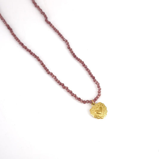 COLLANA EX VOTO CRISTALLI VIOLA
