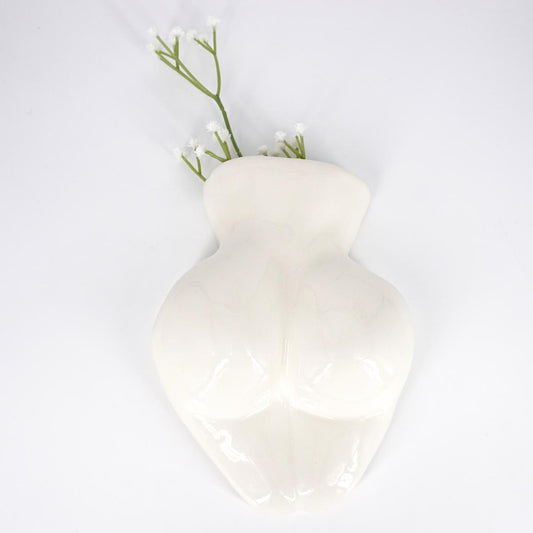 Vaso CHIAPPE da parete VASO DA MURO DONNA BIANCO  SGABRINA 
