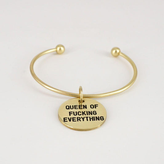 Bracciale medglietta QUEEN OF FUCKING EVERYTHING