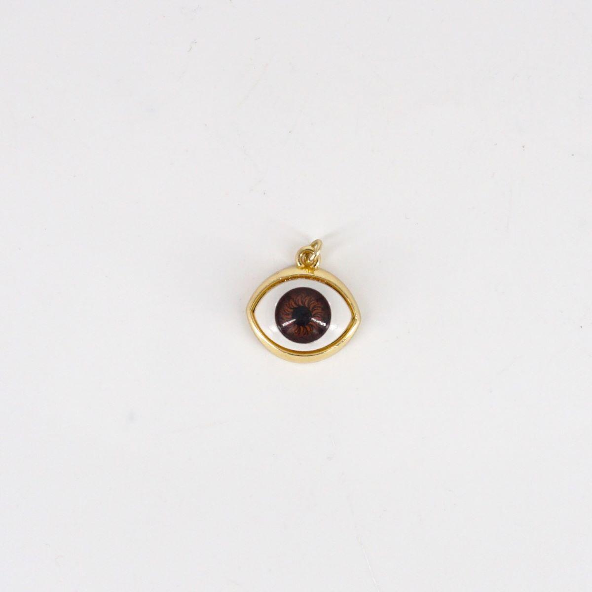 Charm OCCHIO MARRONE ORO
