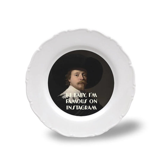 Piatto tondo HI BABY, I'M FAMOUS ON INSTAGRAM PIATTO TONDO HI BABY, IM FAMOUS BLUESHAKER 