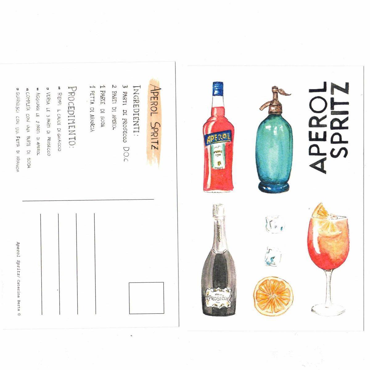 CATERINA BERTA CARTOLINA COCKTAILAPEROL SPRITZ