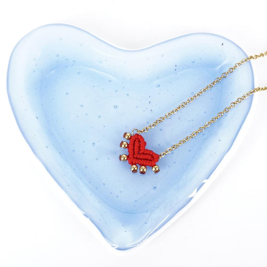 Collana CUORE SACRO borchie ROSSO COLLANA CUORE SACRO BORCHIE ROSSO NOMADEA 
