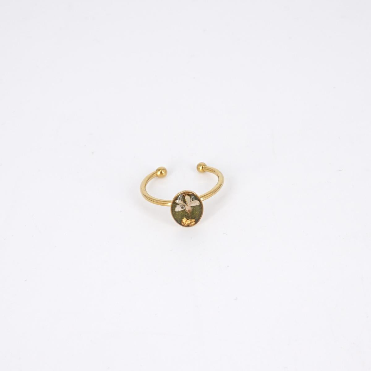 Anello basic ovale Verde chiaro
