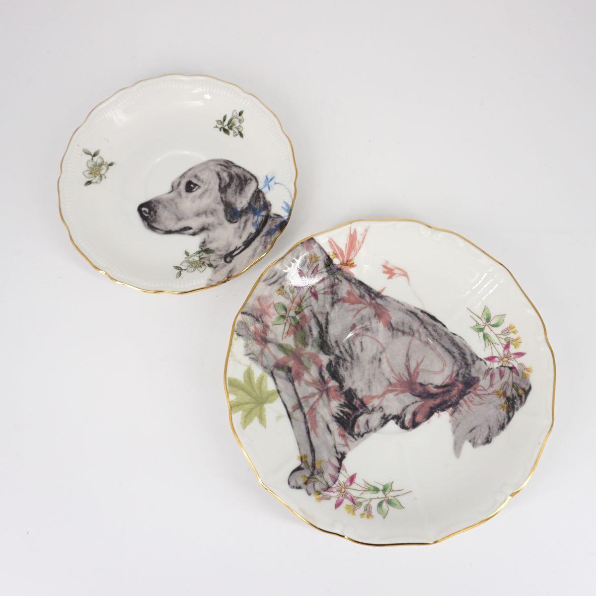 LABRADOR Tea and Coffee Plates Pair