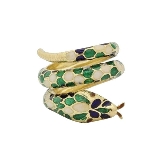 MONDO E COLORI ANELLO SERPE VERDE