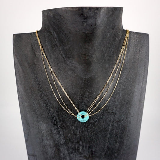 Collana PIETRA DONUT AZZURRA COLLANA PIETRA DONUT AZZURRA SOPHIE GIOIELLI 