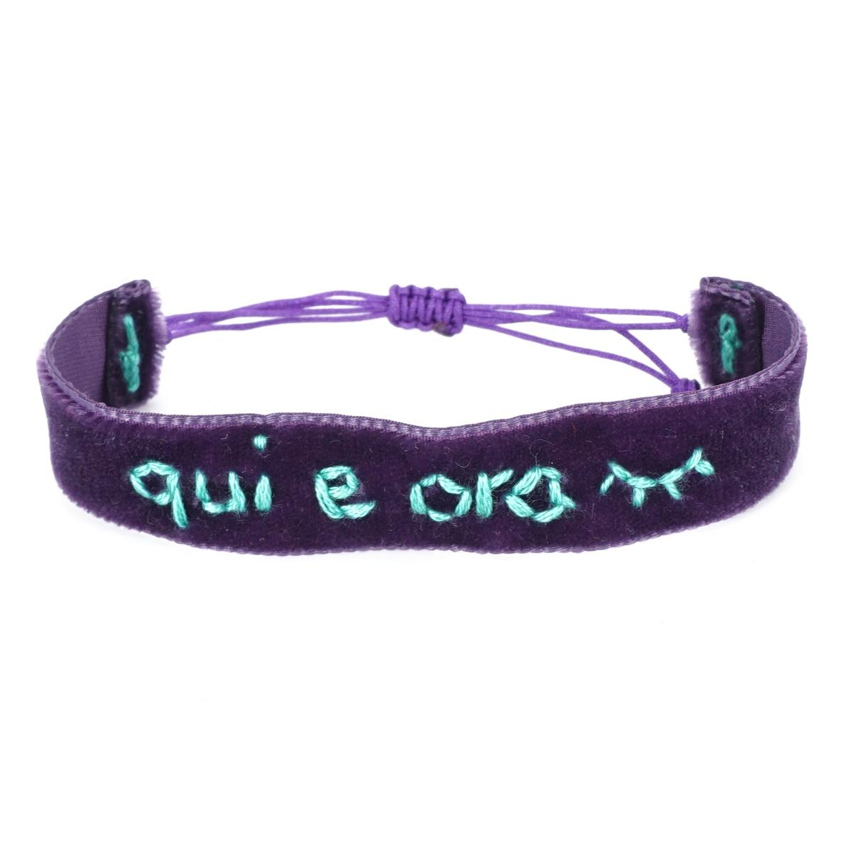 Bracciale in velluto QUI E ORA BRACCIALE VELLUTO QUI E ORA NOMADEA 