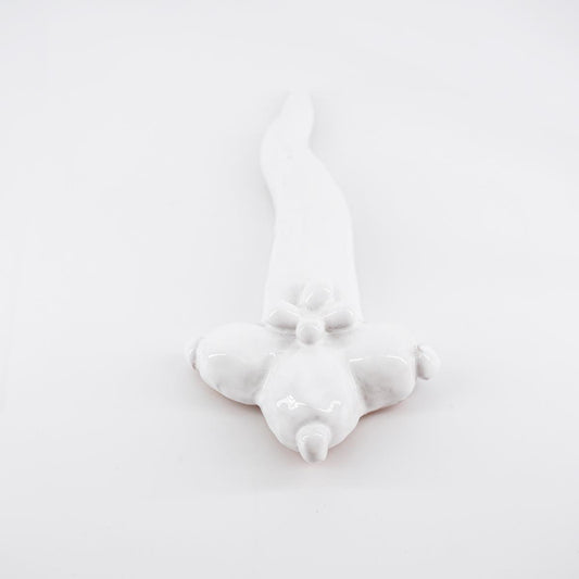 Medium horn PALE DI FICO white