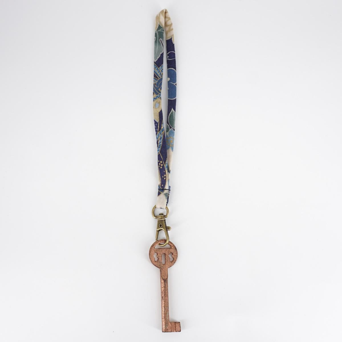 Portachiavi corto FIORI BLU