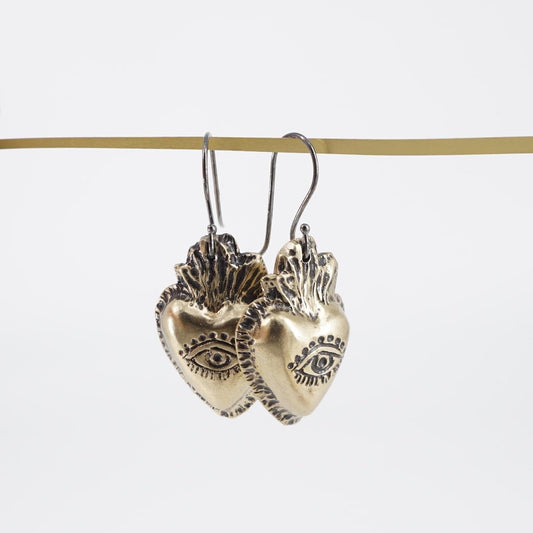 ORECCHINI EXVOTO 3D OTTONE SMALL