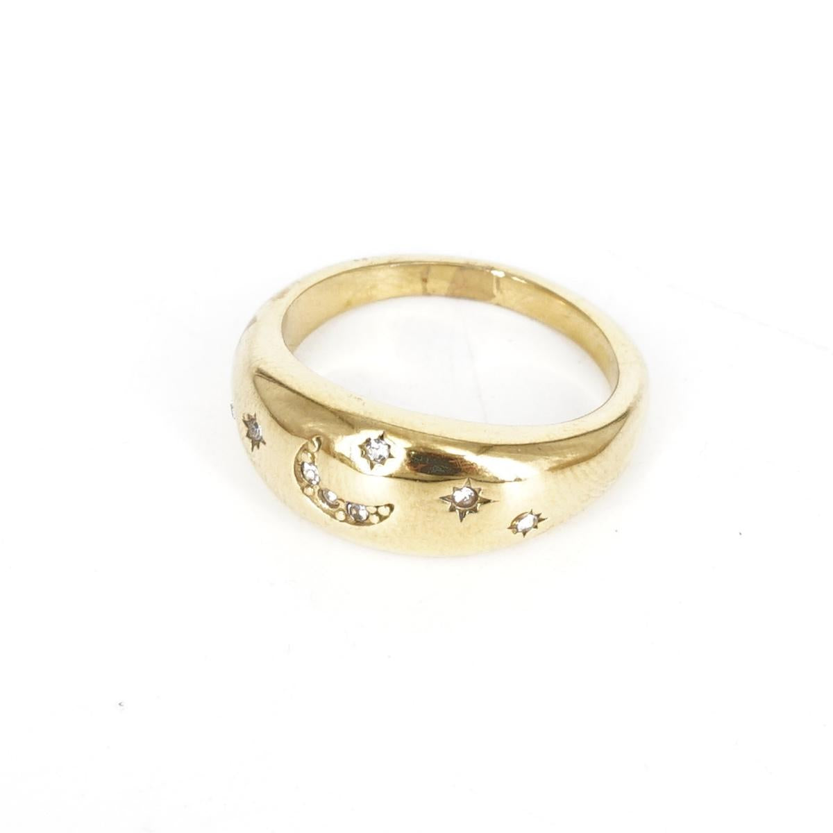 ANELLO FEDINA CICCIOTTA LUNA E STELLE ANELLO FEDINA CICCIOTTA LUNA E STELLE SOPHIE GIOIELLI 