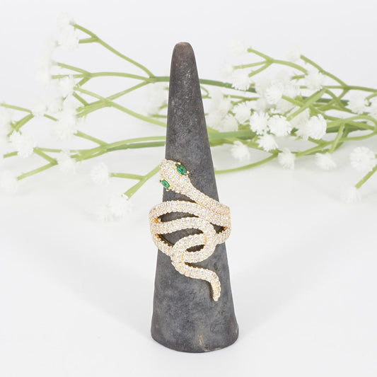 ANELLO ZIRCONI SERPE OCCHI VERDI ANELLO ZIRCONI SERPE OCCHI VERDI SOPHIE GIOIELLI 