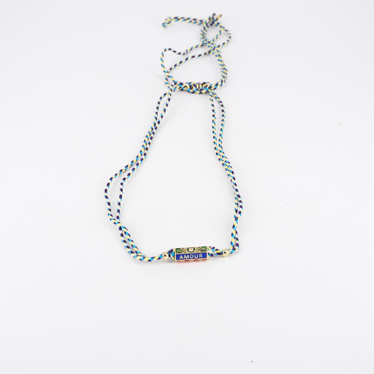 Collana cordino AMOUR BLU