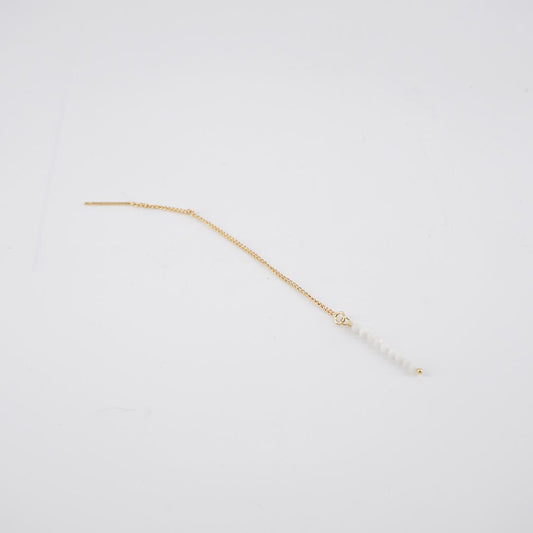 Single earring LINEA white