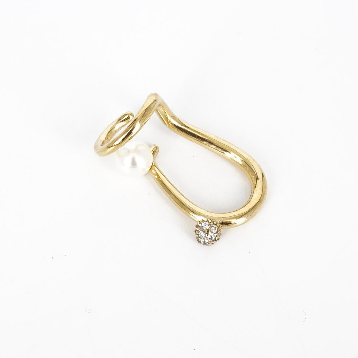 EARCUFF UNCINO PERLA E PUNTO LUCE EARCUFF UNCINO PERLA E PUNTO LUCE YPARIS 