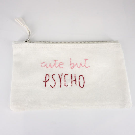 Piattina ricamata CUTE BUT PSYCHO
