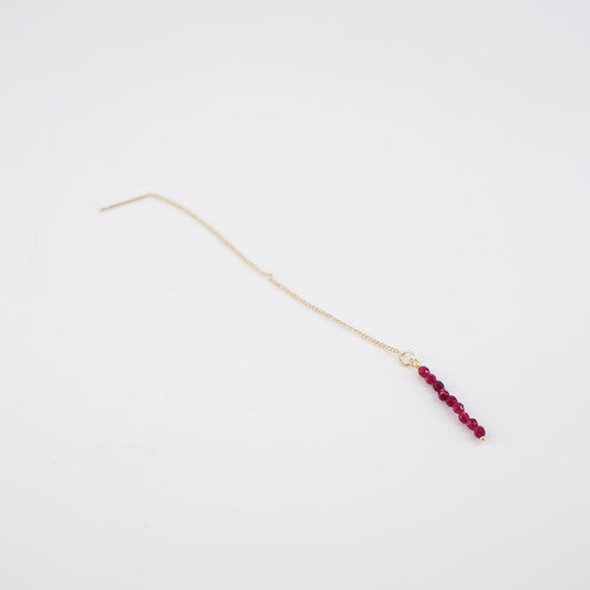 Single earring LINE magenta