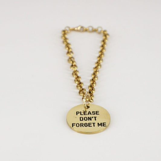 Bracciale medaglietta PLEASE DON'T FORGET ME