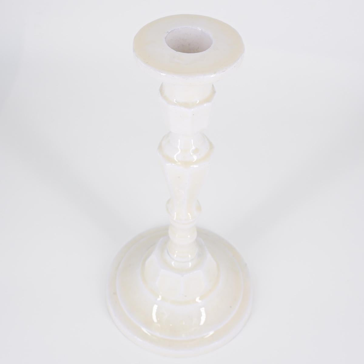 Portacandela geometrico large AVORIO