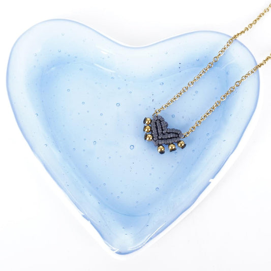 Collana CUORE SACRO borchie GRIGIO COLLANA CUORE SACRO BORCHIE GRIGIO NOMADEA 