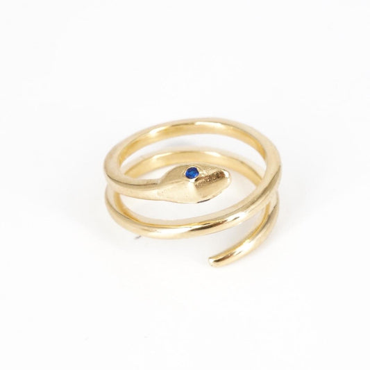 Anello serpe blu