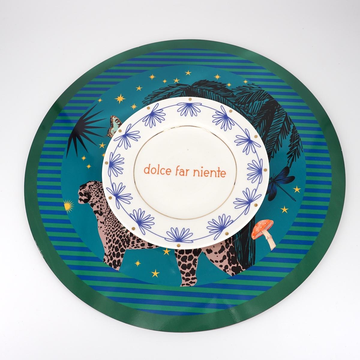 SOTTOPIATTO TONDO LEOPARDO